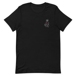 Black Cat Skeleton T Shirt 2