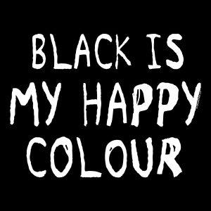 Black Is My Happy Colour Mens Black T Shirt 3