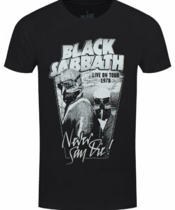 Black Sabbath Never Say Die Mens Black T Shirt 1