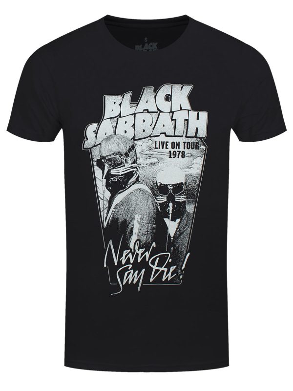 Black Sabbath Never Say Die Men’s Black T-Shirt