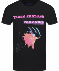 Black Sabbath Paranoid Motion Trails Mens Black T Shirt 1