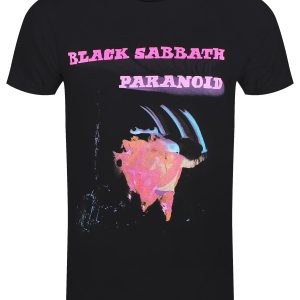 Black Sabbath Paranoid Motion Trails Mens Black T Shirt 1