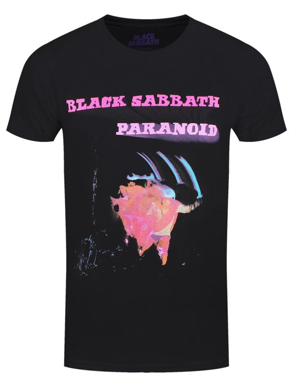 Black Sabbath Paranoid Motion Trails Men’s Black T-Shirt