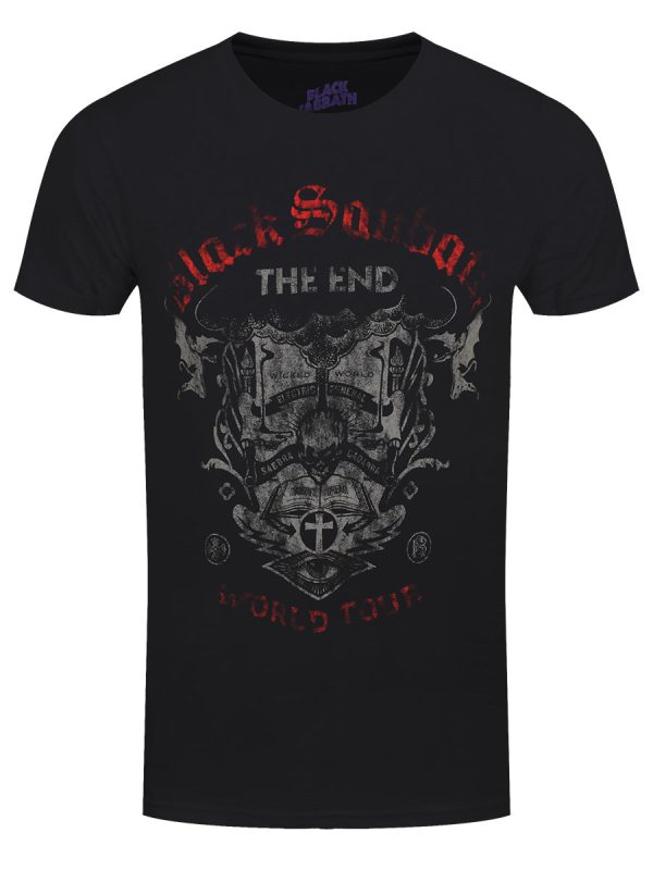 Black Sabbath The End Reading Skull Men’s Black T-Shirt