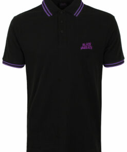 Black Sabbath Wavy Logo Mens Black Polo Shirt 1