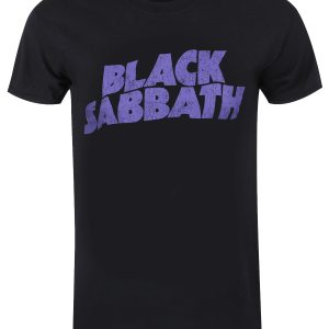 Black Sabbath Wavy Logo Vintage Black Men’s T-Shirt