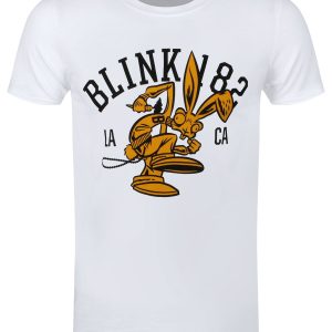 Blink 182 College Mascot Mens White T Shirt 1