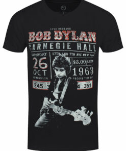 Bod Dylan Carnegie Hall 63 Mens Black 100 Recycled Eco T Shirt 1