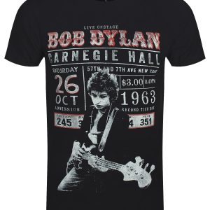 Bod Dylan Carnegie Hall ’63 Men’s Black 100% Recycled Eco T-Shirt