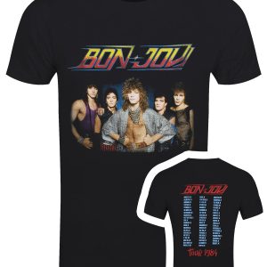 Bon Jovi ’84 Tour Men’s Black T-Shirt