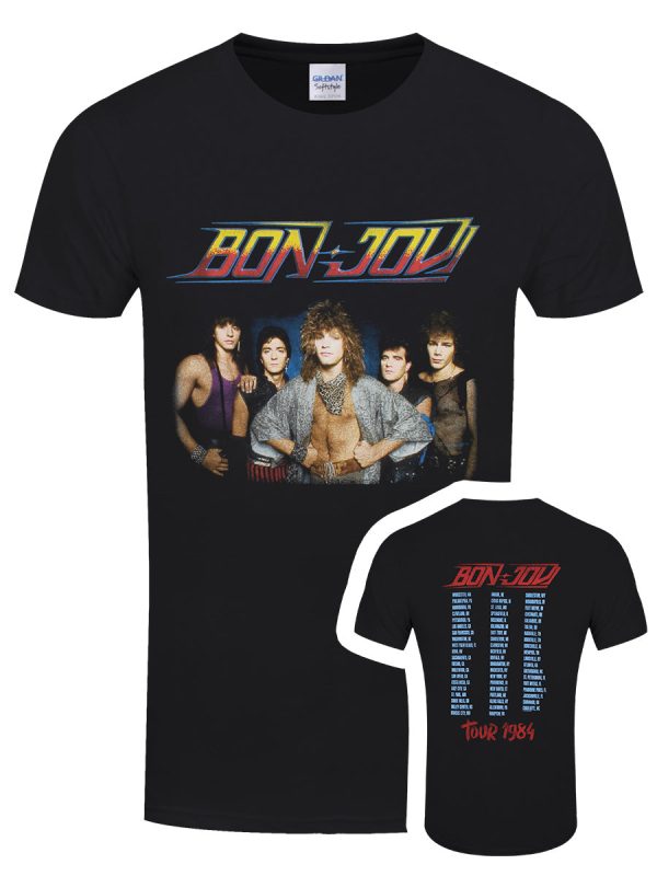 Bon Jovi ’84 Tour Men’s Black T-Shirt