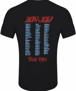 Bon Jovi 84 Tour Mens Black T Shirt 2
