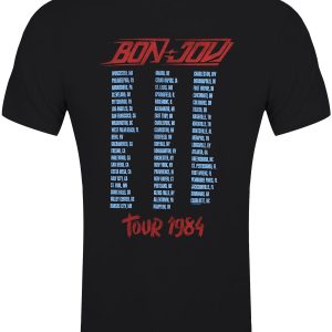 Bon Jovi ’84 Tour Men’s Black T-Shirt