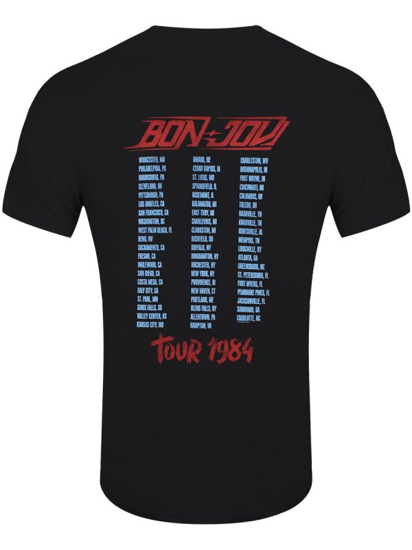Bon Jovi ’84 Tour Men’s Black T-Shirt