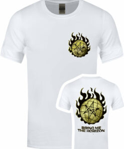 Bring Me The Horizon Globe Mens White T Shirt 1