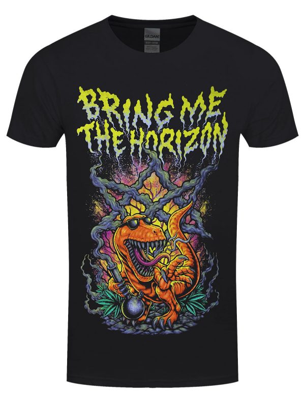 Bring Me The Horizon Smoking Dinosaur Men’s Black T-Shirt