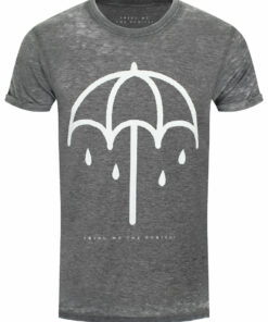 Bring Me The Horizon Umbrella Mens Charcoal Grey Burnout T Shirt 1