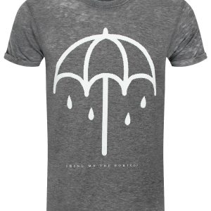 Bring Me The Horizon Umbrella Men’s Charcoal Grey Burnout T-Shirt