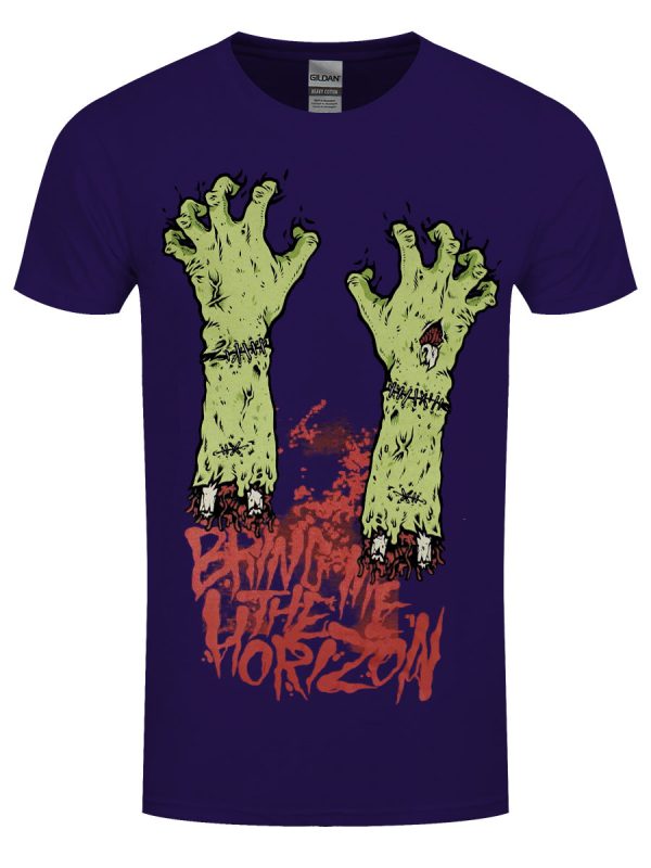 Bring Me The Horizon Zombie Hands Men’s Purple T-Shirt