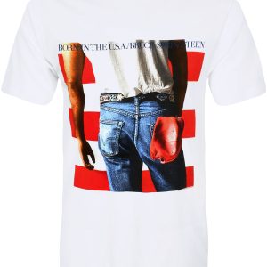 Bruce Springsteen Born In The USA Mens White T Shirt 1