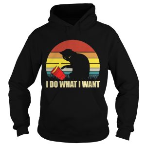 Cat I do what I want sunset shirt