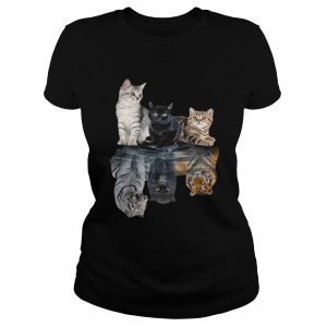 Cats reflection tigers shirt