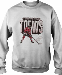 Chicago Blackhawks Jonathan Toews bold signature shirt 4