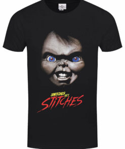 Childs Play Snitches Get Stitches Mens Black T Shirt 1