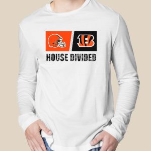 Cleveland Browns vs Cincinnati Bengals House Divided Shirt 3