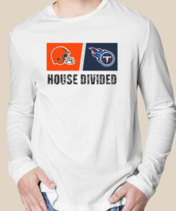 Cleveland Browns vs Tennessee Titans House Divided Shirt 3