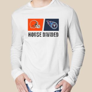 Cleveland Browns vs Tennessee Titans House Divided Shirt 3