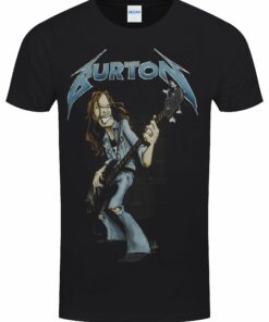 Cliff Burton Squindo Stack Mens Black T Shirt 1