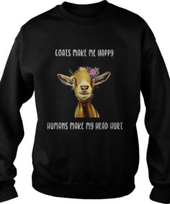 Coats make me happy humans make my head hurt shirt 4
