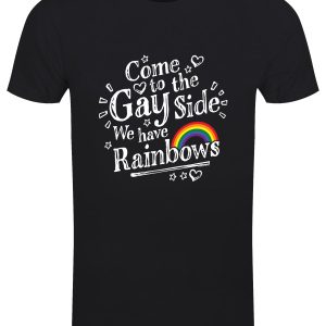 Come To The Gay Side Mens Black T Shirt 1