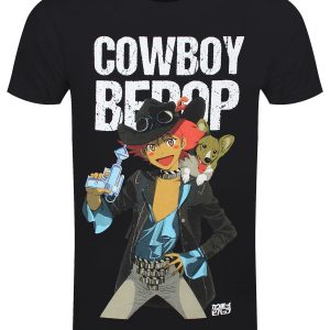 Cowboy Bebop Edward & Ein Men’s Black T-Shirt