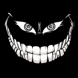 Crazy Monster Grin Mens Black T Shirt 3