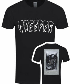 Creeper Death Card Mens Black T Shirt 1