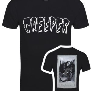 Creeper Death Card Mens Black T Shirt 1