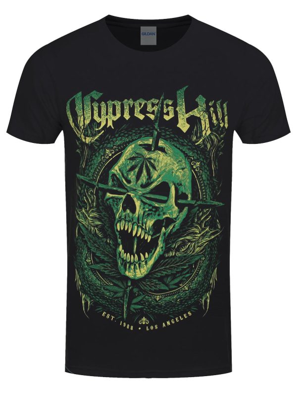 Cypress Hill Fangs Skull Men’s Black T-Shirt