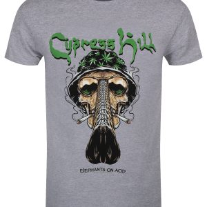 Cypress Hill Skull Bucket Mens Grey T Shirt 1