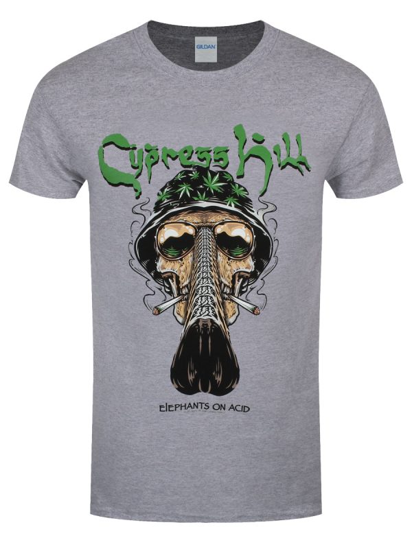 Cypress Hill Skull Bucket Men’s Grey T-Shirt