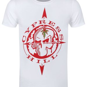 Cypress Hill Skull Compass Mens White T Shirt 1