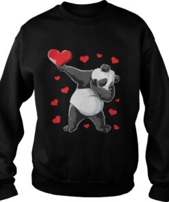 Dabbing Panda Heart Valentines Day Bear Shirt 3