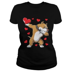 Dabbing Pit Bull Valentines Day Dog Lover Heart Shirt 4