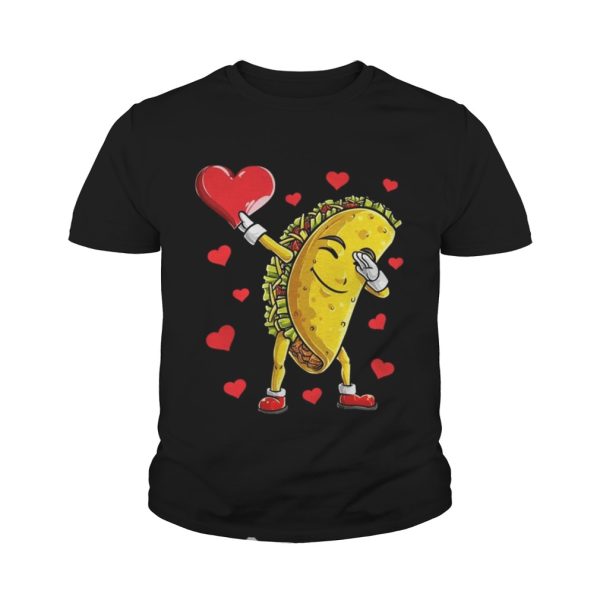 Dabbing Taco Heart Valentines Day Food Lovers Shirt