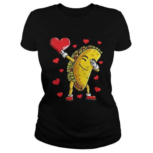 Dabbing Taco Heart Valentines Day Food Lovers Shirt