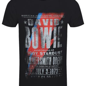 David Bowie Hammersmith Odeon Mens Black T Shirt 1