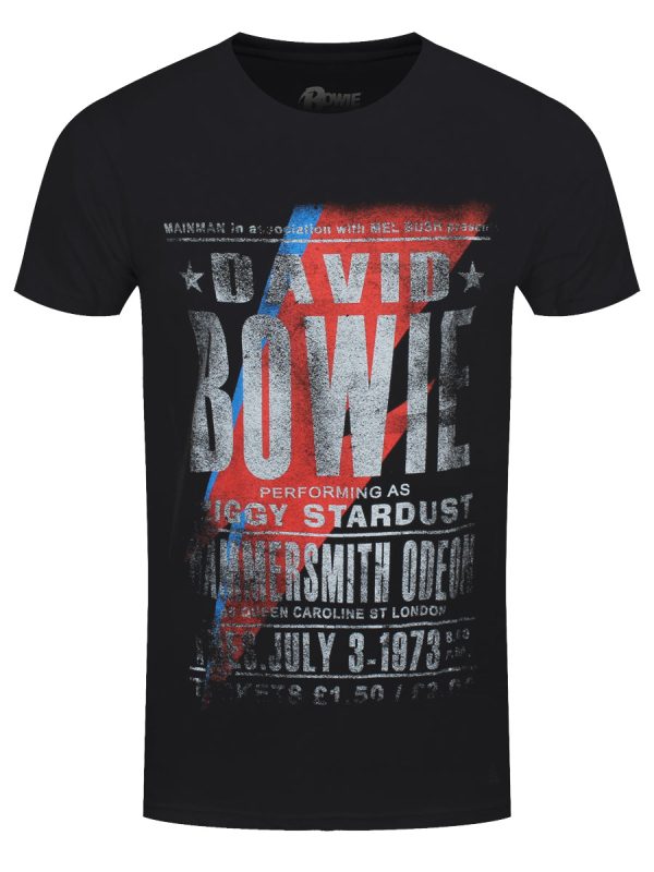 David Bowie Hammersmith Odeon Men’s Black T-Shirt