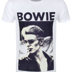 David Bowie Smoking Men’s White T-Shirt