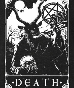 Deadly Tarot - Death Men's Heather Black Denim T-Shirt 3 Deadly Tarot Death Mens Heather Black Denim T Shirt 4